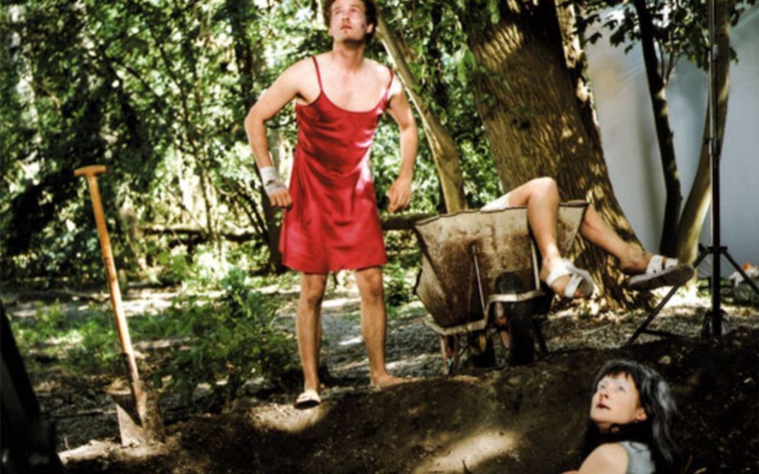 Film still from Constanze Ruhm’s film “Crash Site/My_Never_Ending_Burial_Plot ”.