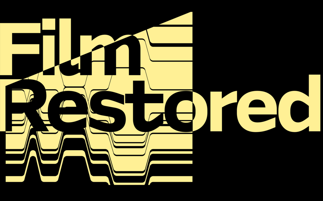 You can see a graphic in black and yellow with the words Film Restored.